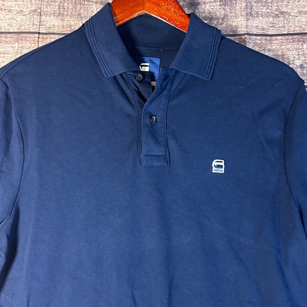 G-Star Raw Mens Dunda Polo T S/S Navy Blue Short Sleeve Shirt D01984 Small